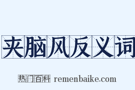 夹脑风反义词是什么意思的图片